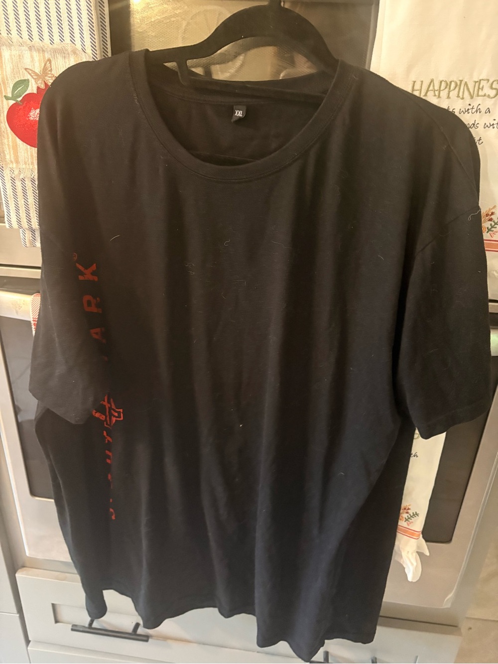 Source Unknown Black Short-Sleeve Tee with Red Side Graphic